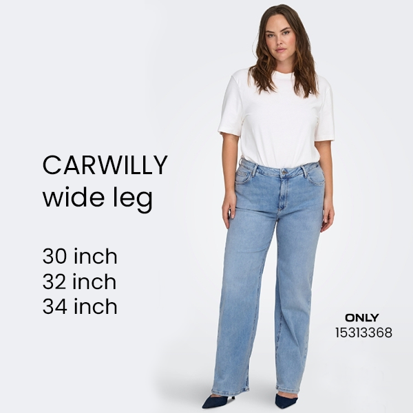 ONLY jeans CARWILLY wide leg in 3 lengtematen