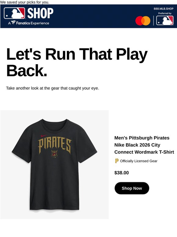 Revisit: Men's Pittsburgh Pirates Nike Black 2026 City...