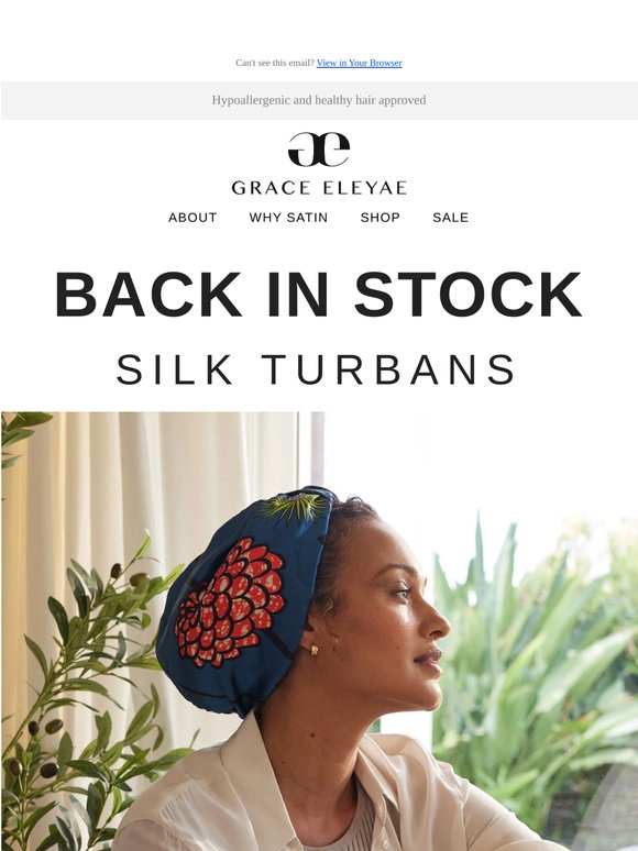 Back in Stock! Popular All Silk Turbans are here!