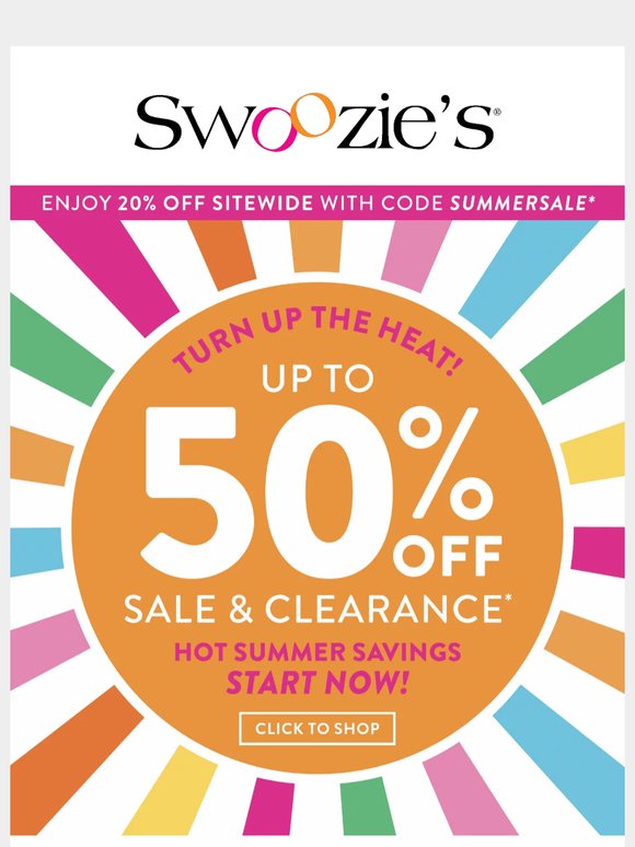 Summer Sale Starts Now: 20% Off Sitewide + Up to 50% Off Clearance