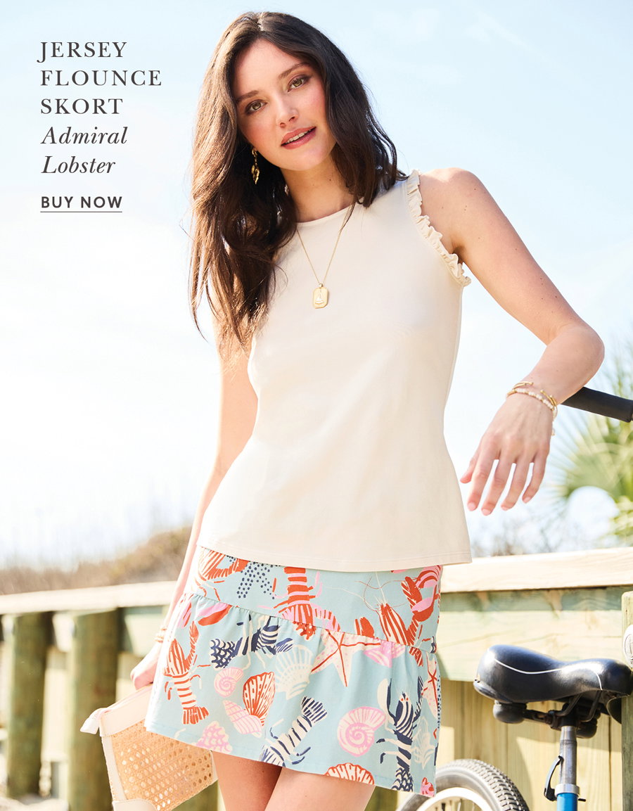 Jersey Flounce Skort Admiral Lobster
