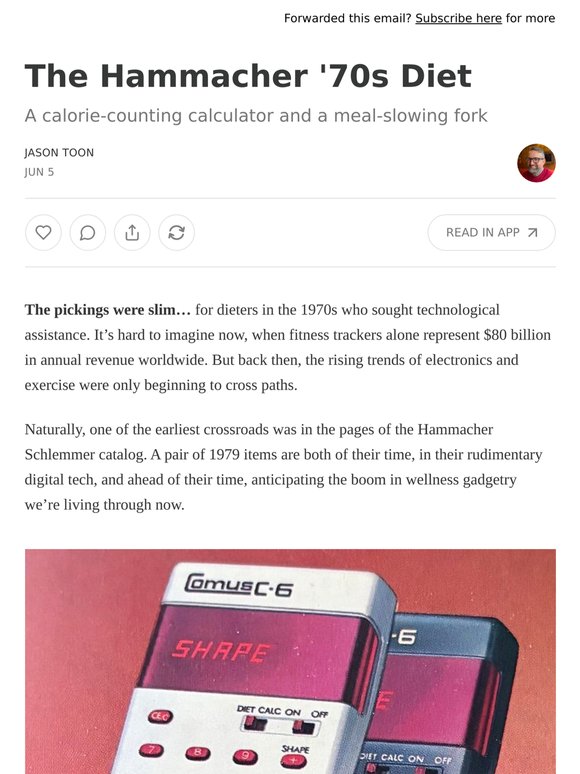 The Hammacher '70s Diet