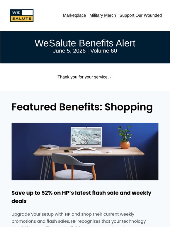 Your WeSalute Benefits: June 5, 2026