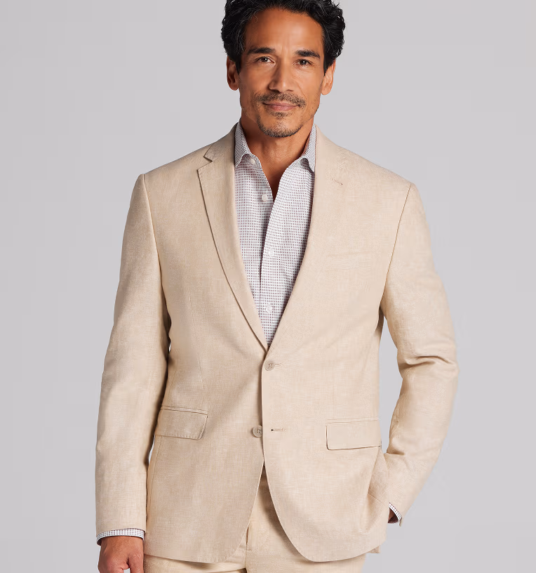 Joe Joseph Abboud Slim Fit Linen Blend Suit