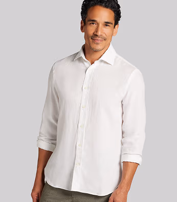 Joseph Abboud Modern Fit 100% Linen Button Up Shirt