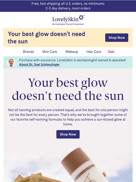 Get sunkissed skin without the sun