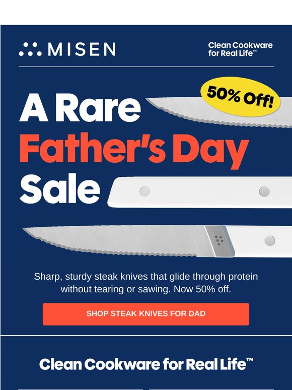 50% Off Steak Knives for Dad