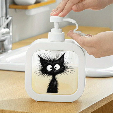 Cute Cat Print Soap Dispenser