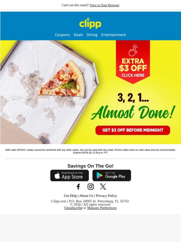 EXTRA $3 Off Ends at Midnight!