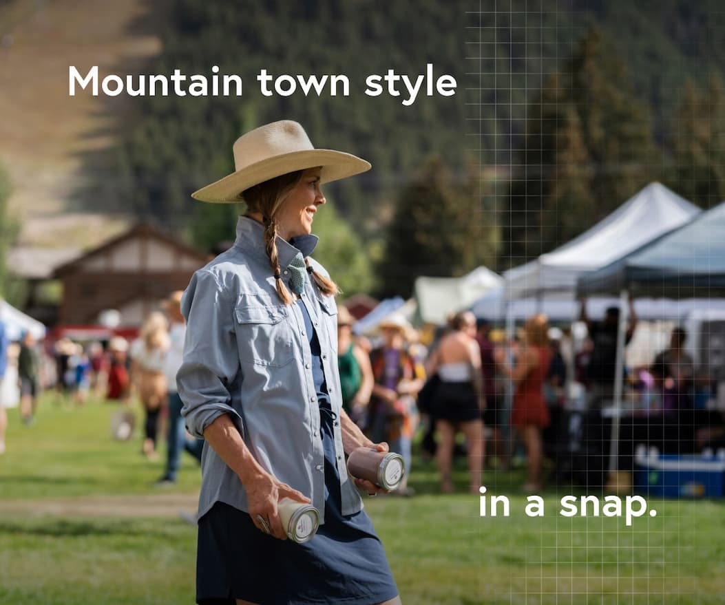 Mountain town style in a snap.