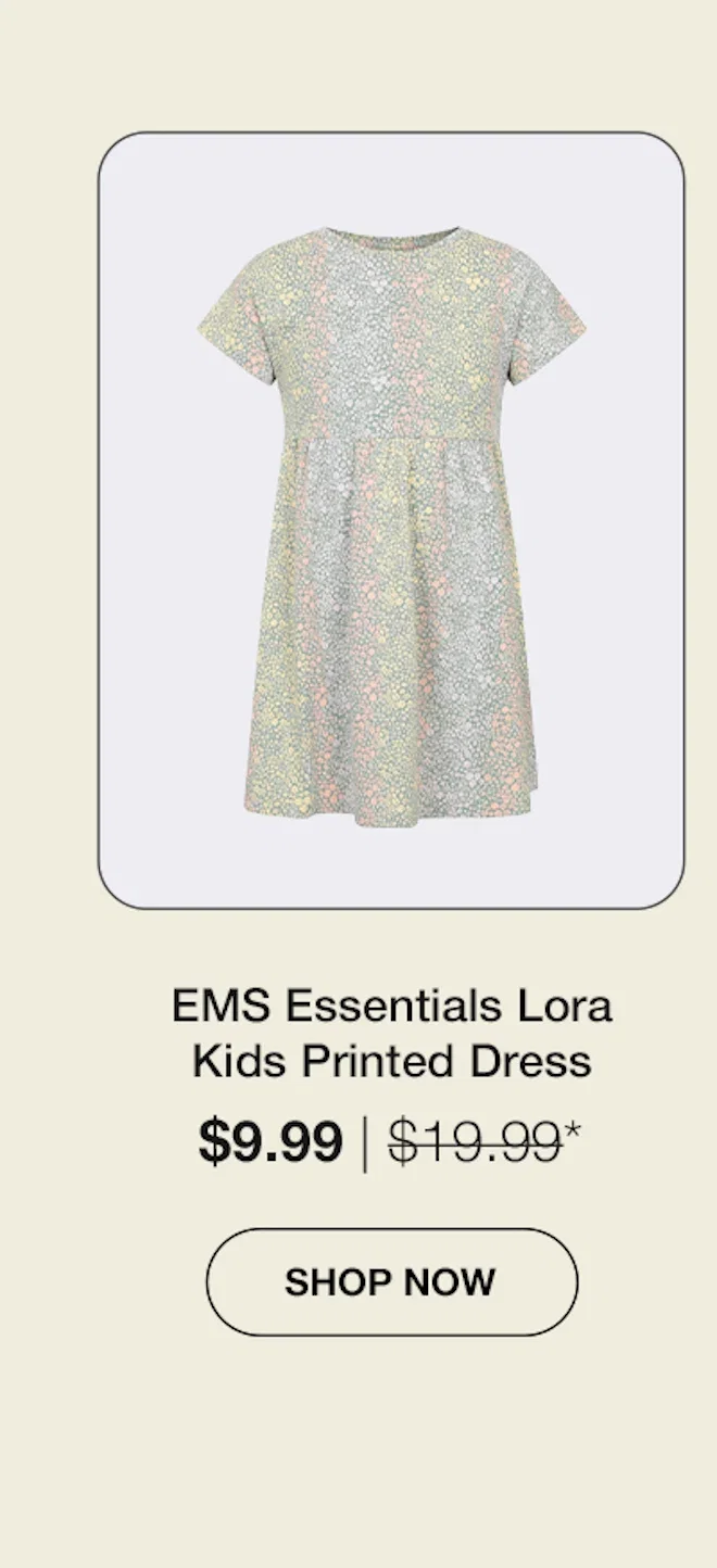 EMS Essentials Lora Kids Printed Dress
