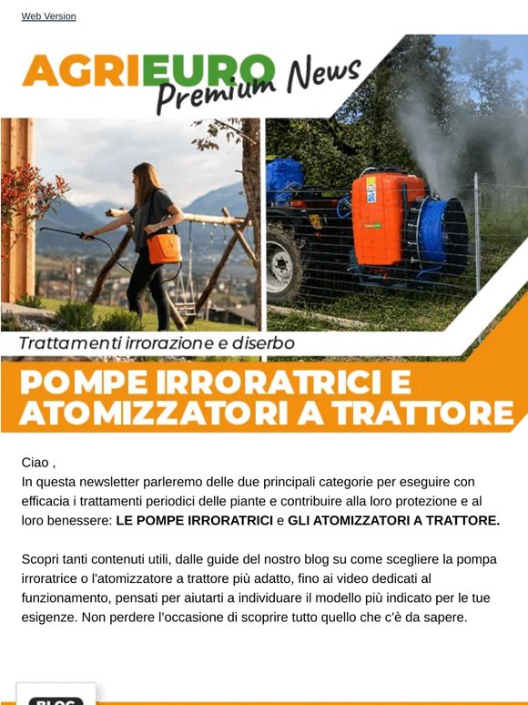 Pompe Irroratrici e Atomizzatori a trattore: Tutto quello che c’è da sapere!