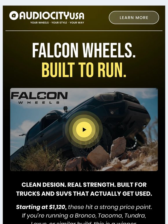 Falcon Wheels Hit the Sweet Spot