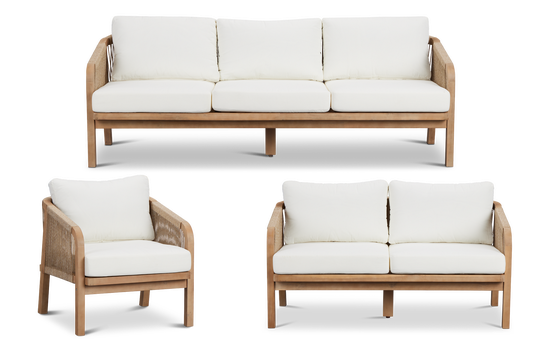 Laguna Light Tone White Outdoor Living Room Set