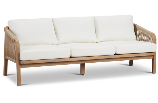 Laguna Light Tone Sofa With White Cushions