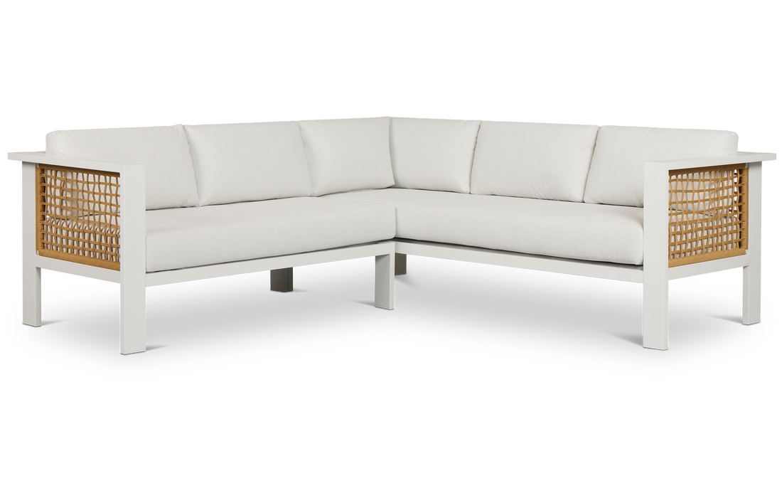 Sunrise White Small Left Chaise Sectional