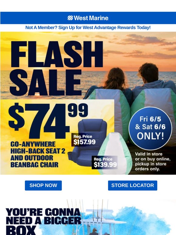 FLASH SALE: $74.99 Go-Anywhere High-Back Seat 2 or Outdoor Beanbag Chair!