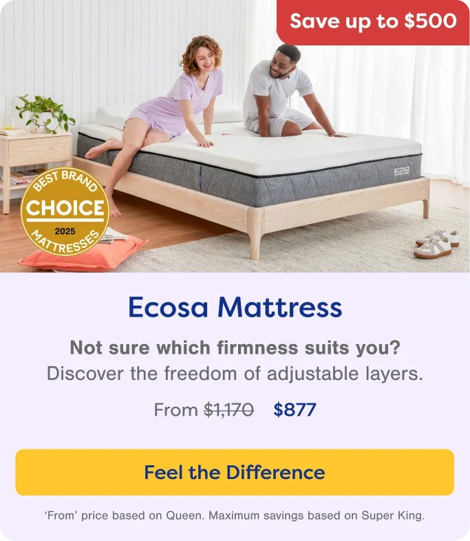 Not sure which firmness suits you? Ecosa Mattress