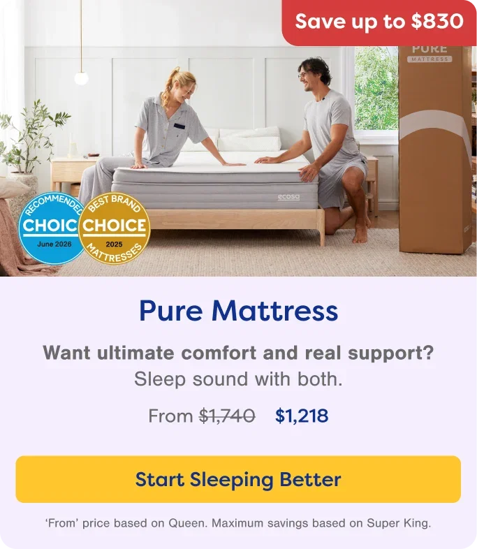Want ultimate comfort and real support? Pure Mattress