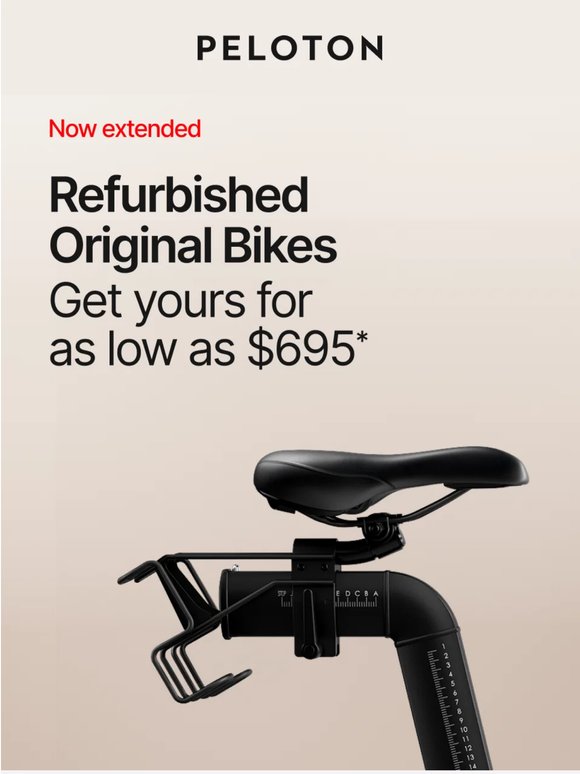 Switch up your routine with a Refurbished Original Peloton Bike