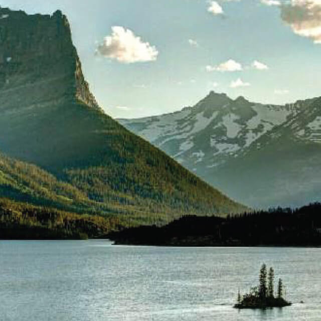 View of Mountains and Lake