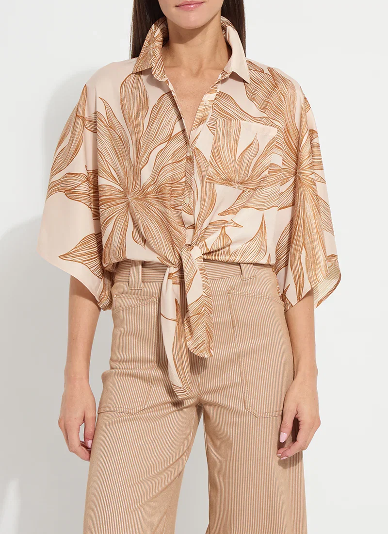 Image of Nilza Tie Dolman Sleeve Shirt