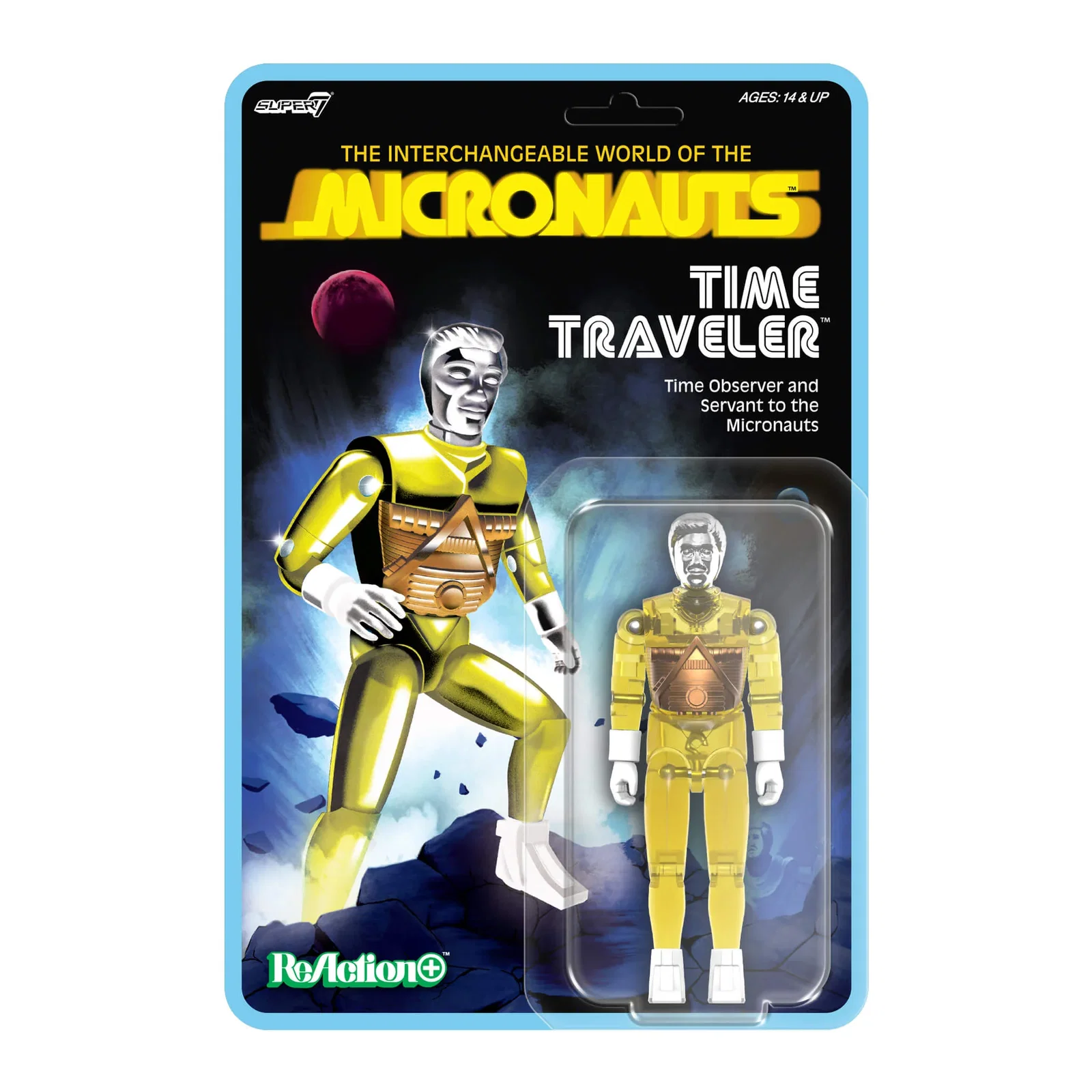 Image of Micronauts ReAction+ Wave 03 - Time Traveler (Translucent Yellow)