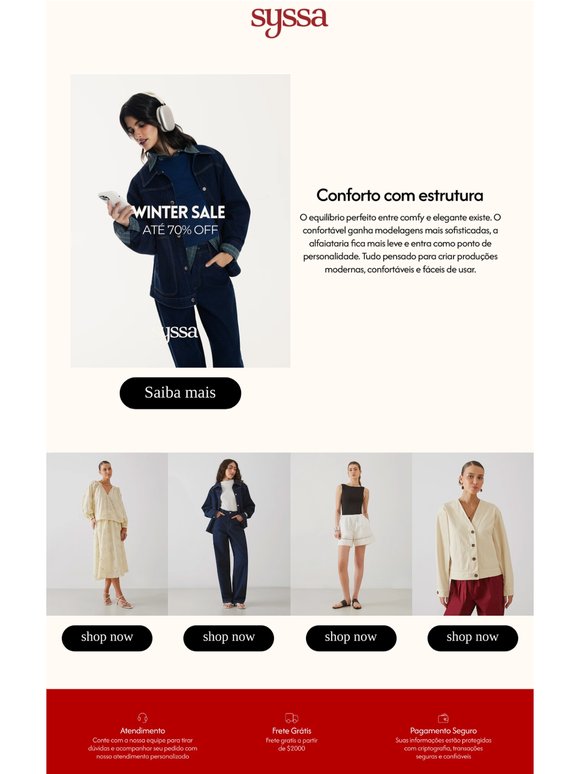 SUA PRÓXIMA PEÇA FAVORITA, AGORA EM ATÉ 50% OFF