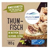 Deutsche See Thunfischfilet geschnitten, in nativem Olivenöl extra