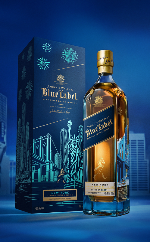 Johnnie Walker Blue Label Blended Scotch Whisky, New York Edition | Shop Now 