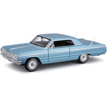 1964 Chevrolet Impala SS - Blue 1:24 Scale Diecast Model Car by Maisto
