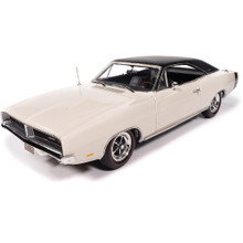 1969 Dodge Charger R/T - W1 White 1:18 Scale Diecast Model Car by American Muscle - Ertl