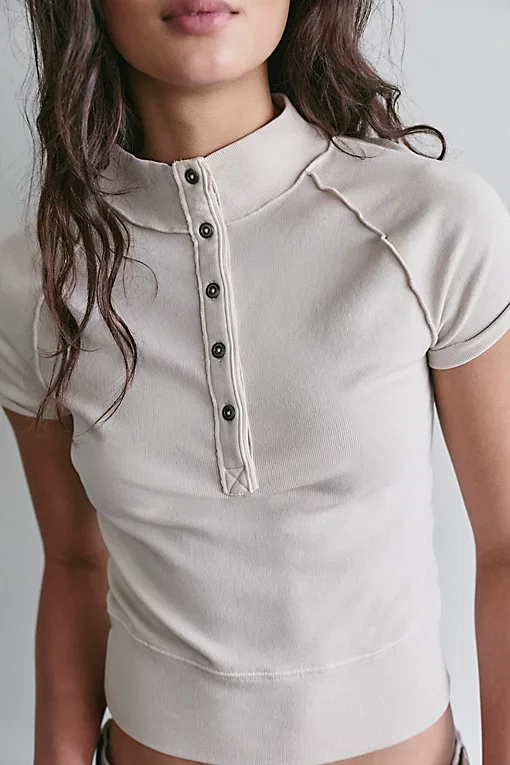 We The Free In The Clouds Henley Tee