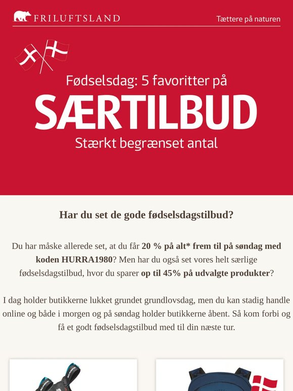 Op til 45 % på fødselsdagstilbud - men snart er det slut ⌛