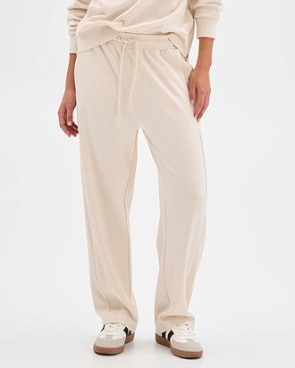 Active Australian Cotton blend straight leg fleece trackpants