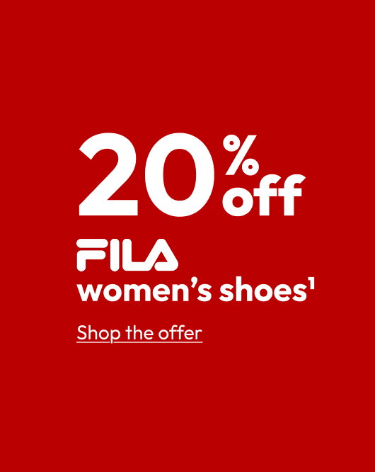 20% off FILA women's shoes