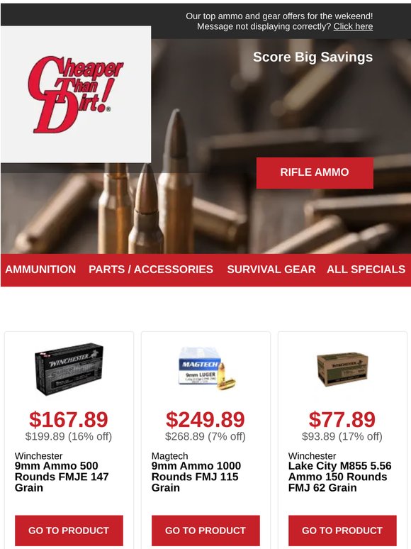 Don't Miss Big Weekend Specials
