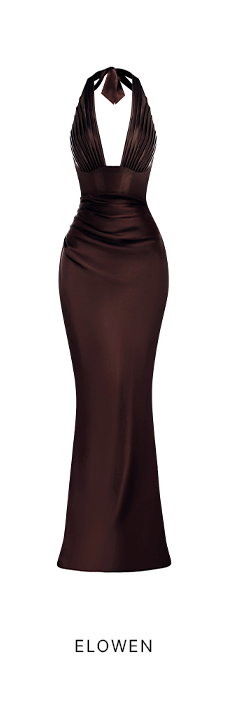 Elowen Maxi Dress - Plum Brown
