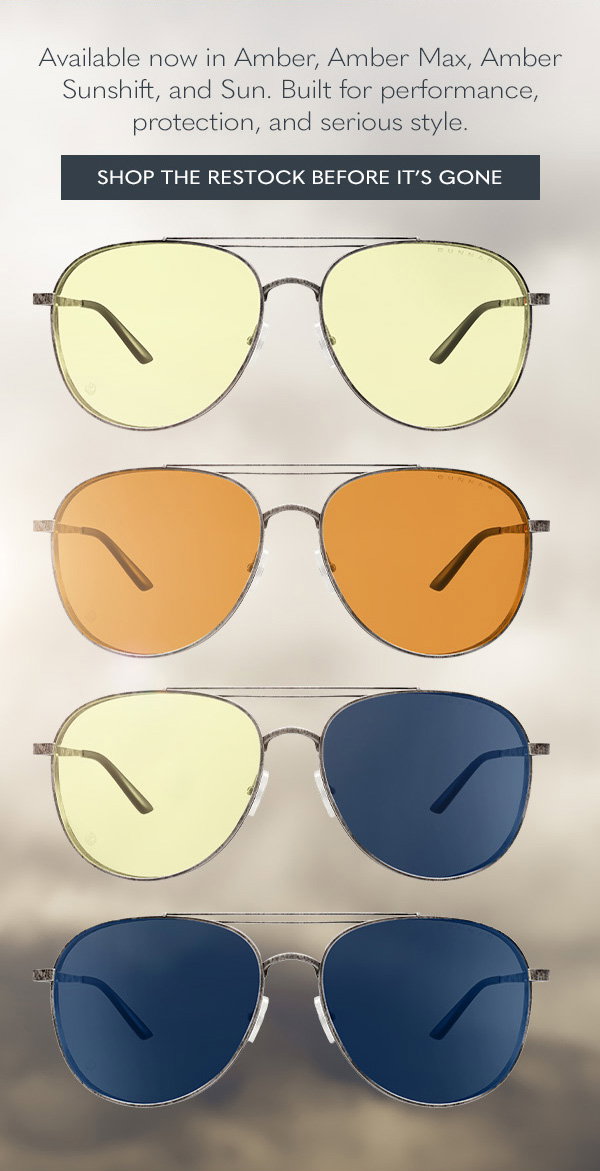 Available now in Amber, Amber Max, Amber Sunshift, and Sun. Built for performance, protection, and serious style. Shop the restock before it's gone.