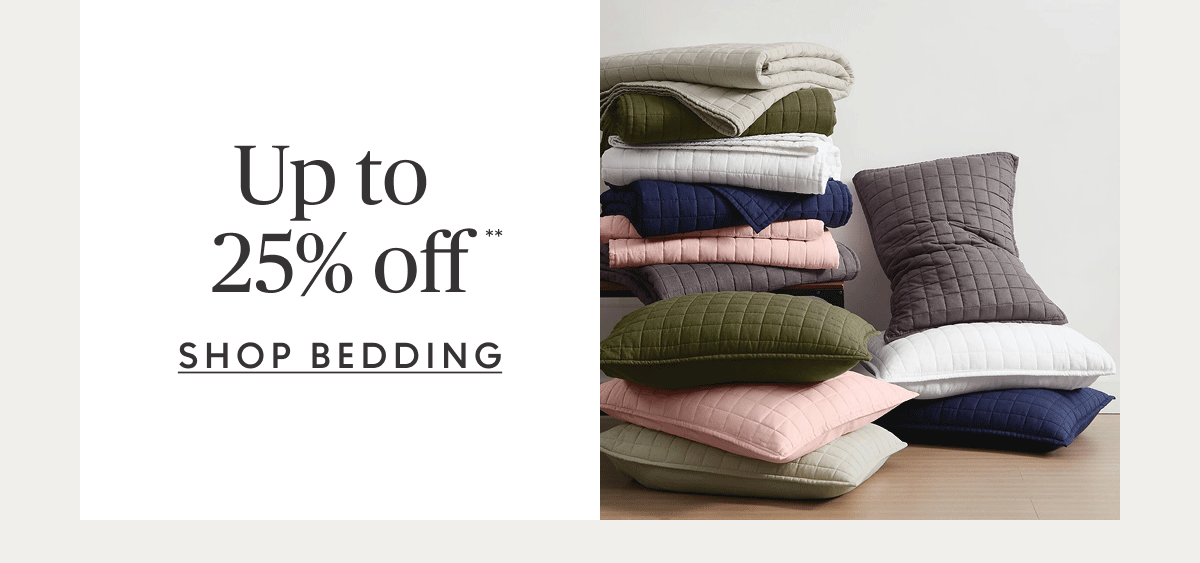 Bedding up to 25% off