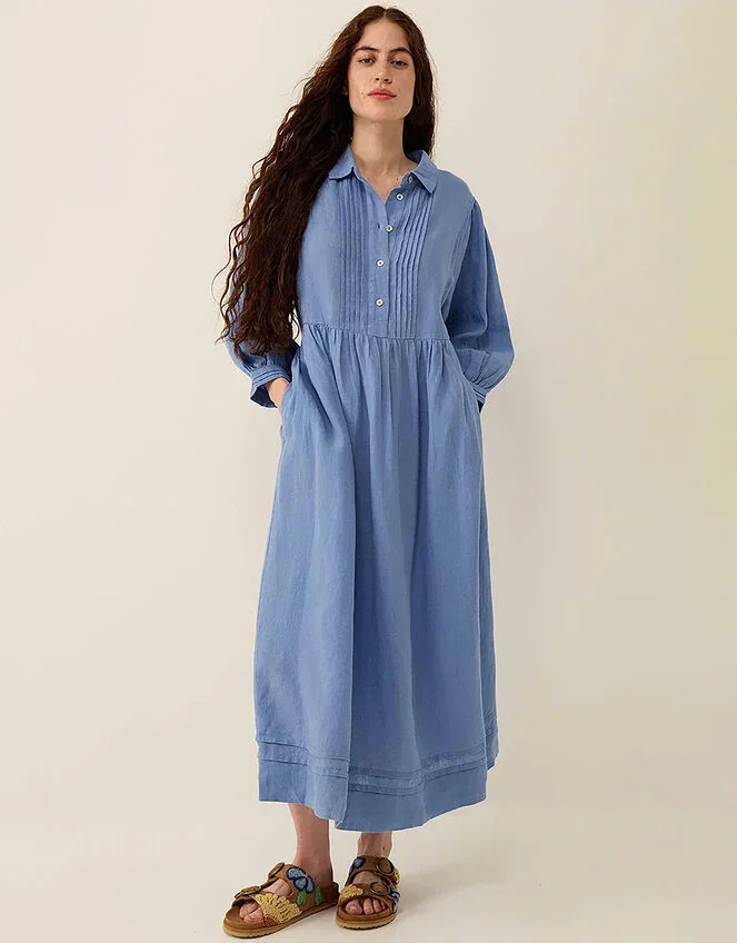 Liza linen shirt dress