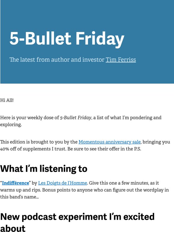 5-Bullet Friday — Art as Hope, Behind-The-Scenes Brainstorming, Zone 2 That Doesn’t Suck, and More