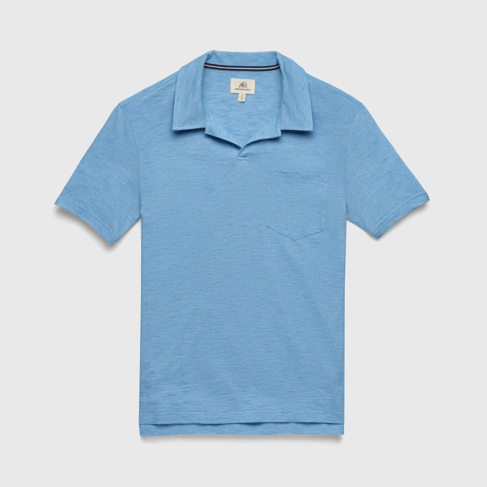 Image of Johnny Collar Polo - Cendre Blue