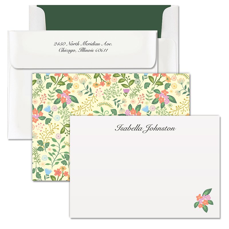 Image of Whimsy Floral Correspondence Cards