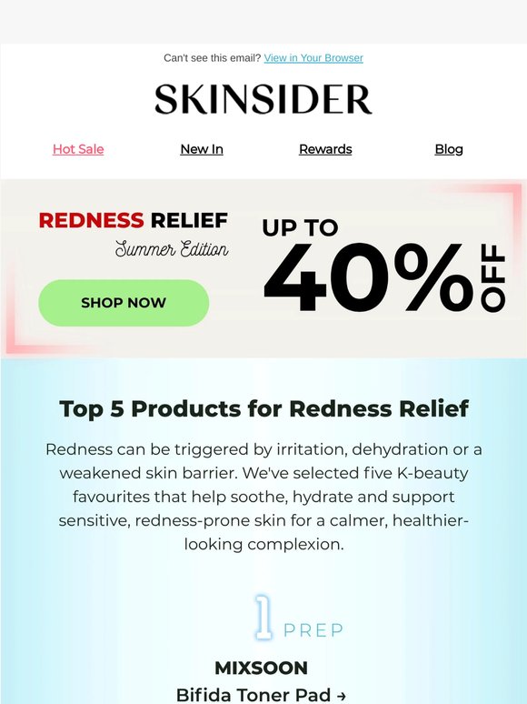Top 5 Products for Redness Relief 🌿