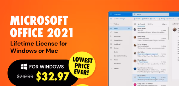 Microsoft Office 2021 for Windows or Mac | Lifetime License