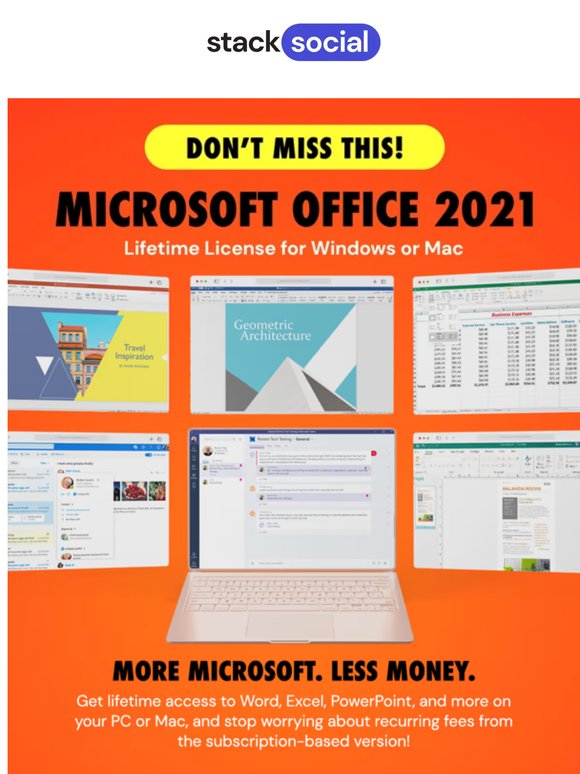 Pay Once, Yours Forever — Incredible Deal on Microsoft Office 2021!
