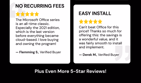 Microsoft Office 2021 for Windows or Mac | Lifetime License