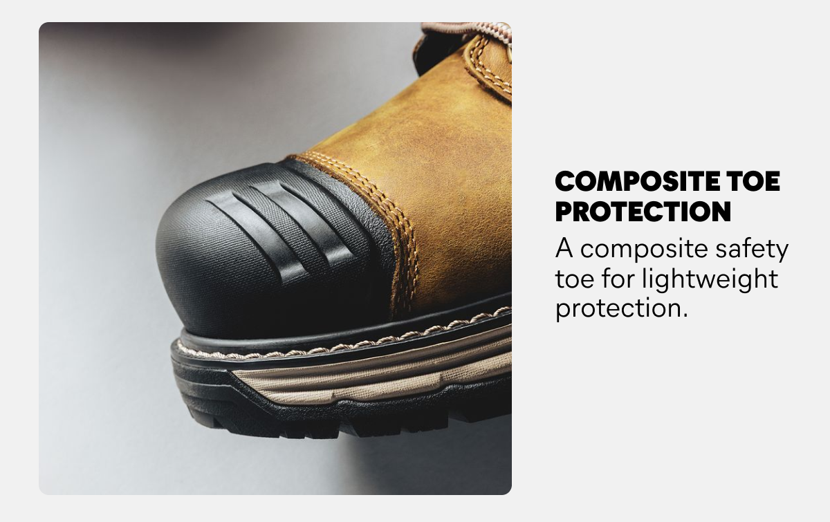 CAT - COMPOSITE TOE PROTECTION - A composite safety toe for lightweight protection.