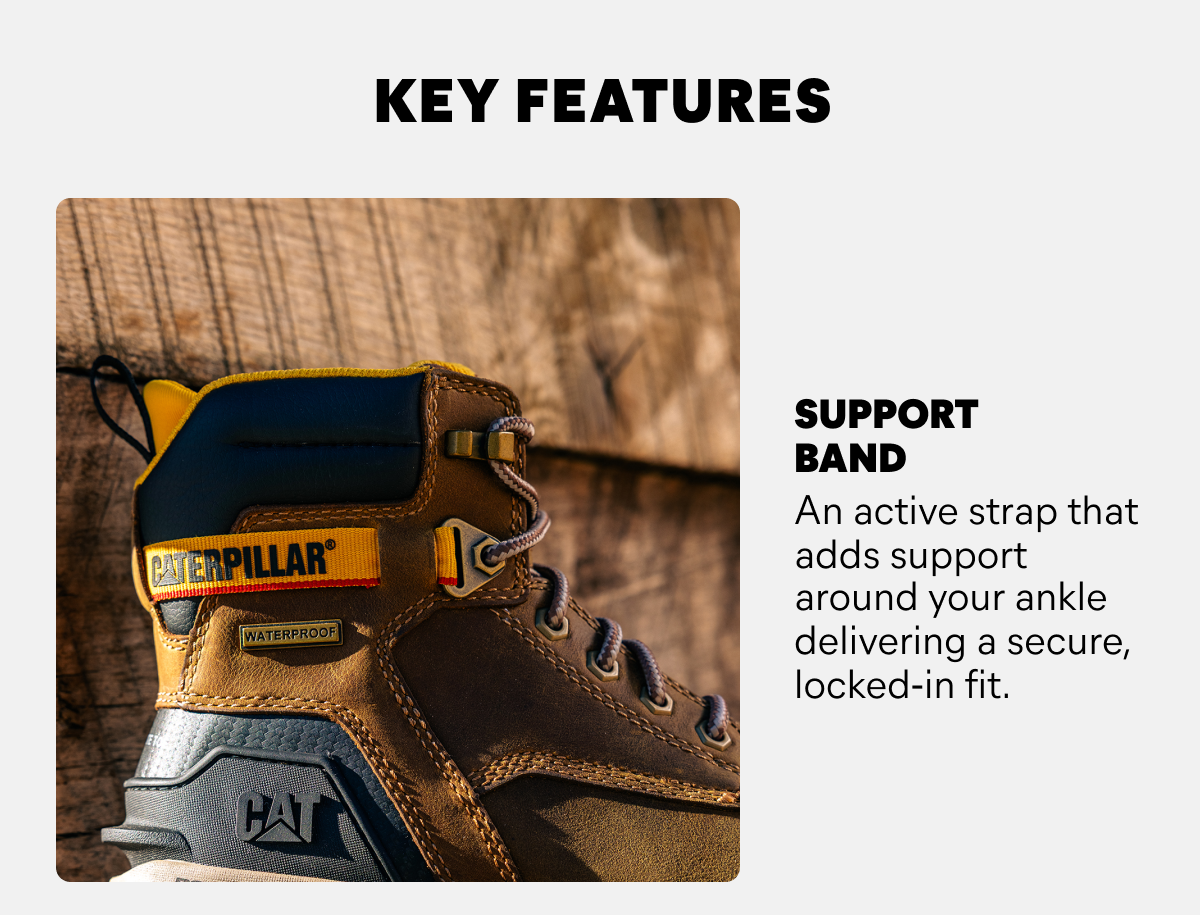 CAT - SUPPORT BAND - An active strap that adds support around your ankle delivering a secure, locked‑in fit.